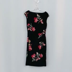 Lauren Ralph Lauren Cap Sleeve Floral Midi Dress